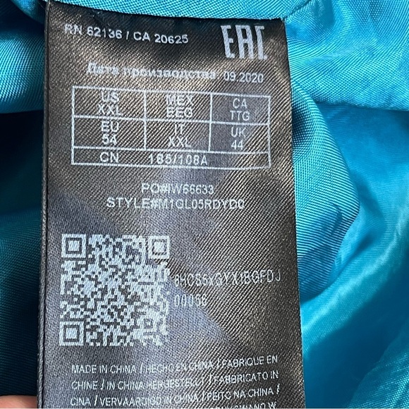 Guess Men’s Fluid Nylon Parka Coat Jacket Size XXL Blue Shore Zip Snap Hoodie - Picture 12 of 16